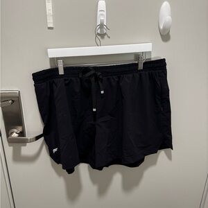 Fabletics Black Athletic Shorts with Elastic Waistband
